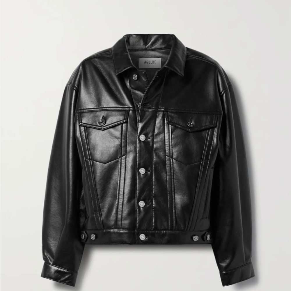 Agolde Charli Jacket - Black Leather